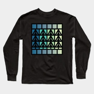 “Dimensional Energy” - V.3 Blue/Green - (Geometric Art) (Dimensions) - Doc Labs Long Sleeve T-Shirt